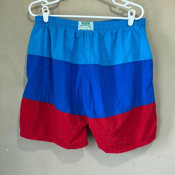 Vintage Carlos N' Charlie's Senor Frogs Cancun Color Block Swim Trunks Shorts XL - Picture 2 of 6
